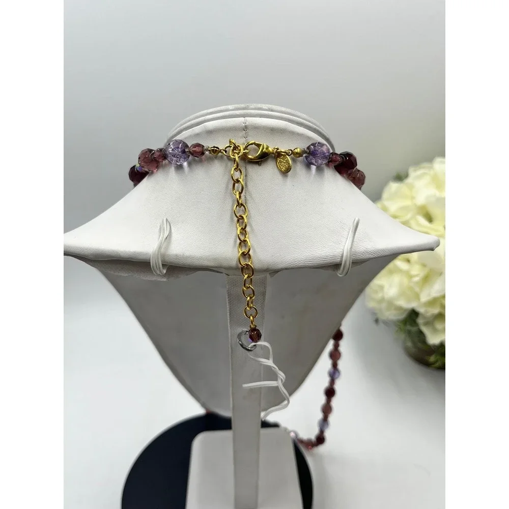 Joan Rivers Purple Aurora Borealis Faceted‎ Crystal Beaded 32